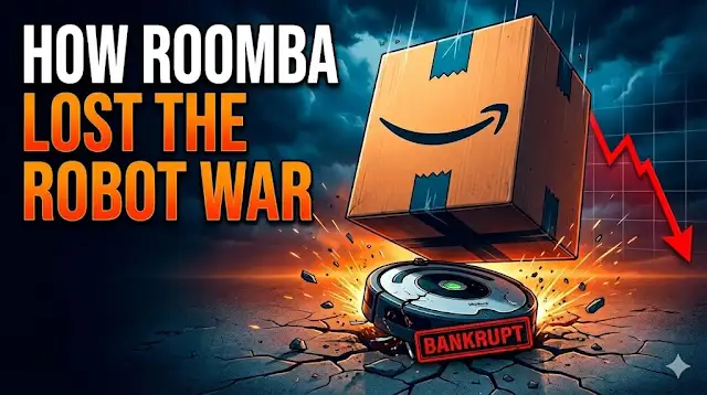 iRobot bankruptcy after failed Amazon acquisition deal featuring Roomba robot