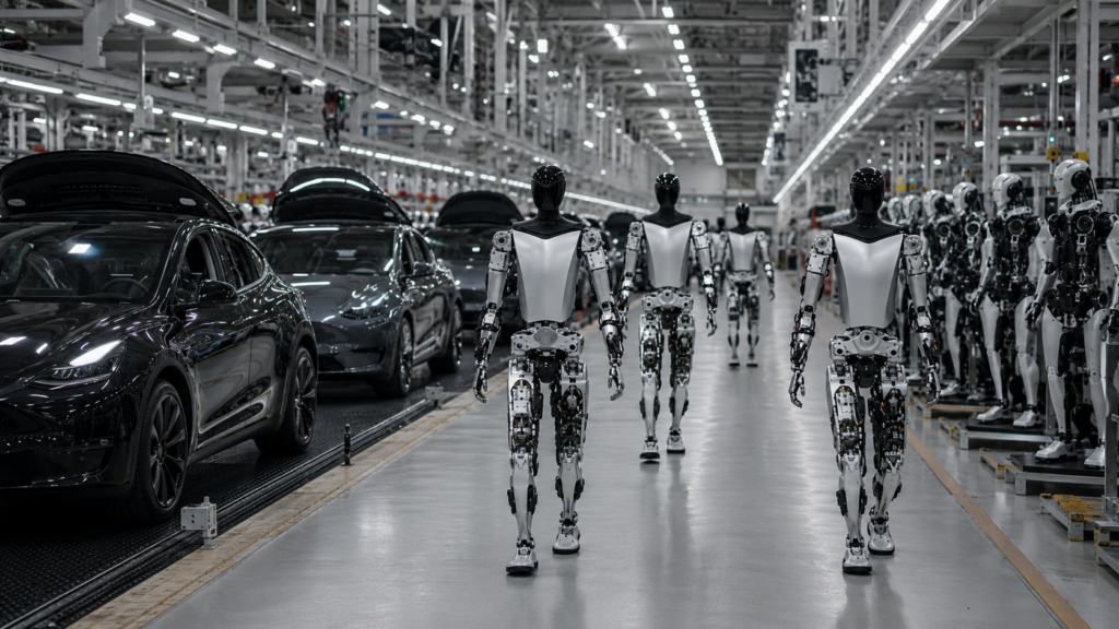 Tesla Fremont factory California humanoid robotics manufacturing site Model S Model X production line Optimus Gen 3 conversion 2026