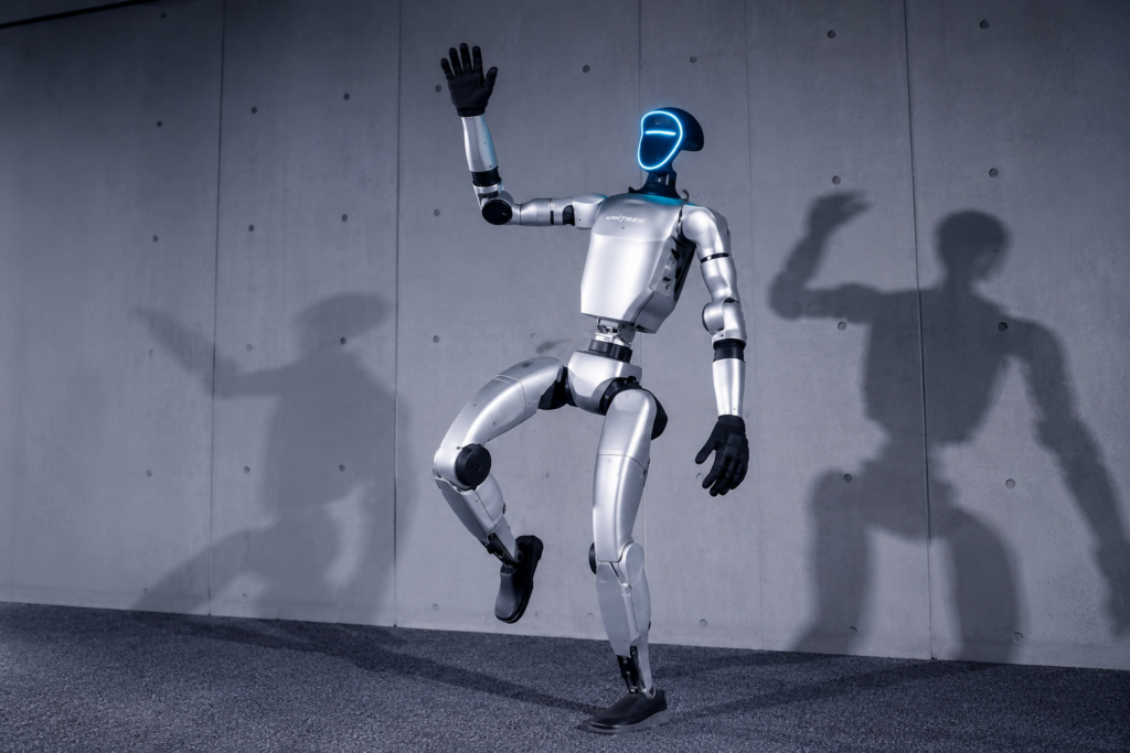 Unitree G1 humanoid motion app store public beta downloadable physical skills installation consumer robotics