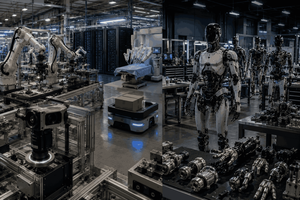 Diversified robotics exposure compared with concentrated humanoid robotics investment strategy