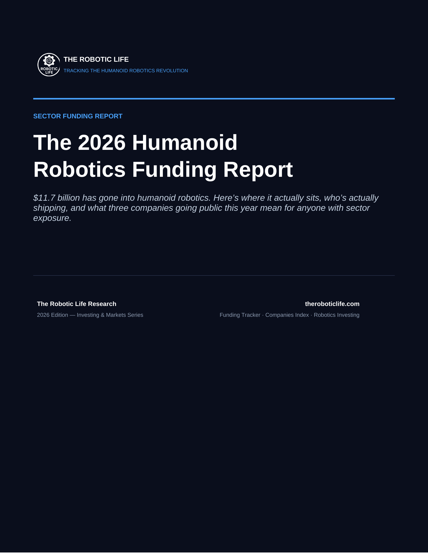 The 2026 Humanoid Robotics Funding Report